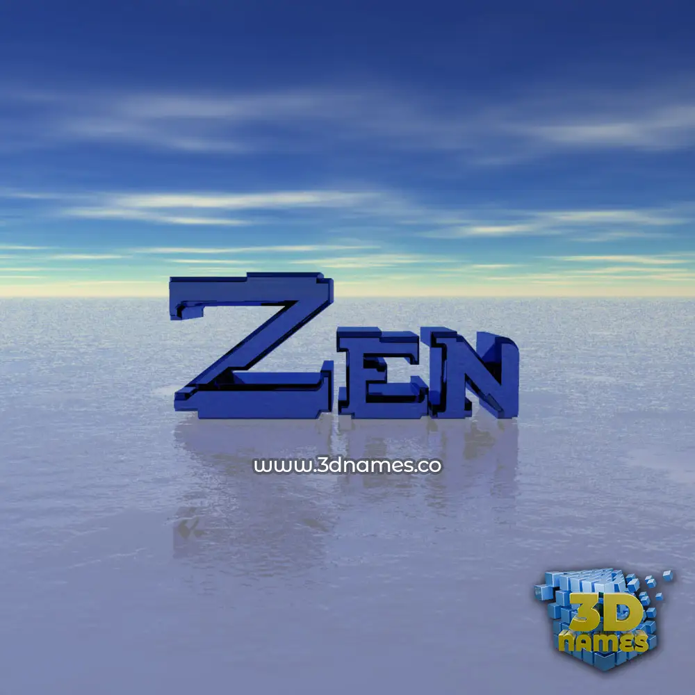 zen in Horizon style - 3D name wallpaper