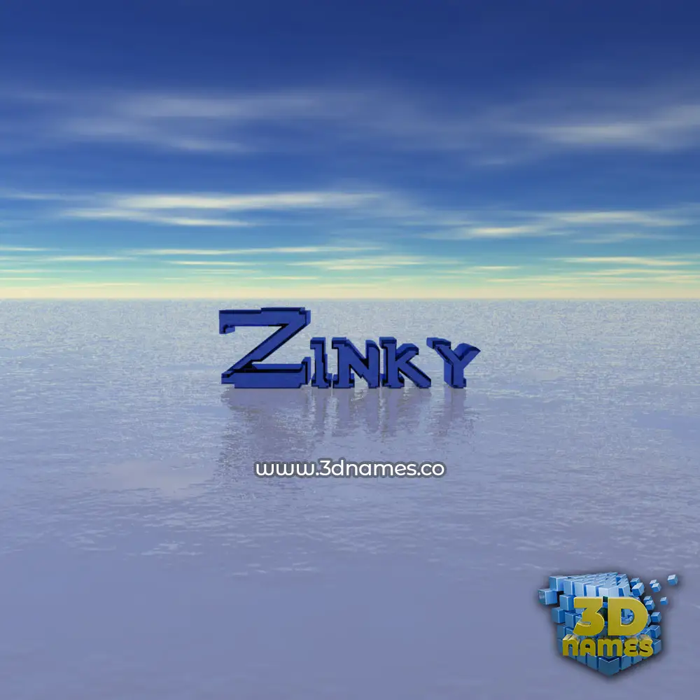 zinky in Horizon style - 3D name wallpaper