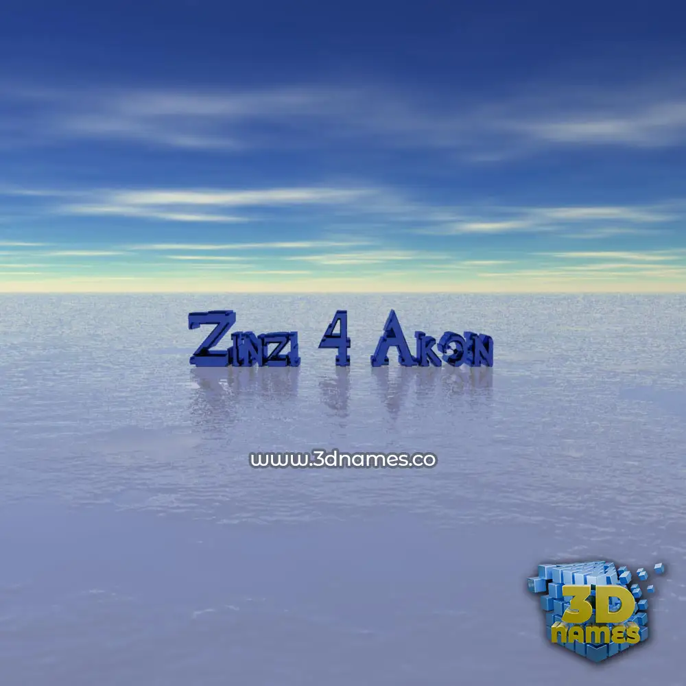 zinzi 4 akon in Horizon style - 3D name wallpaper