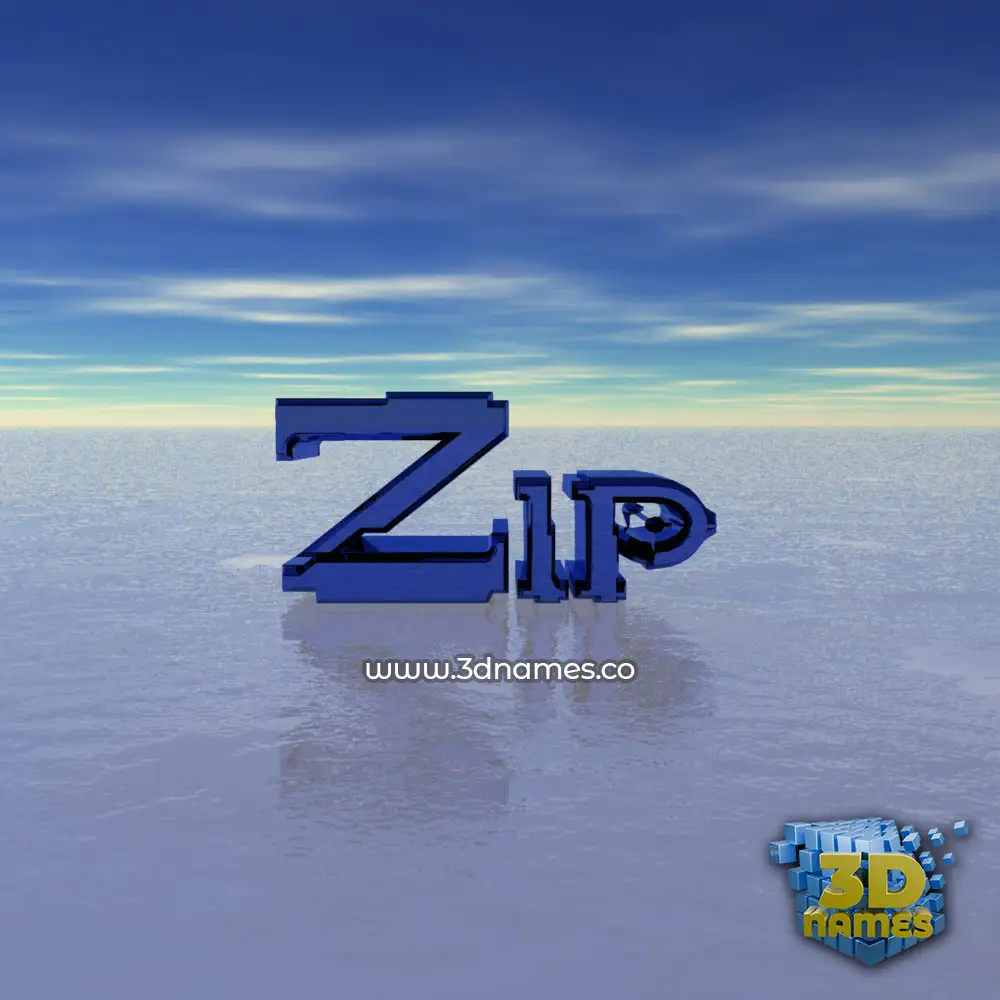 zip in Horizon style - 3D name wallpaper