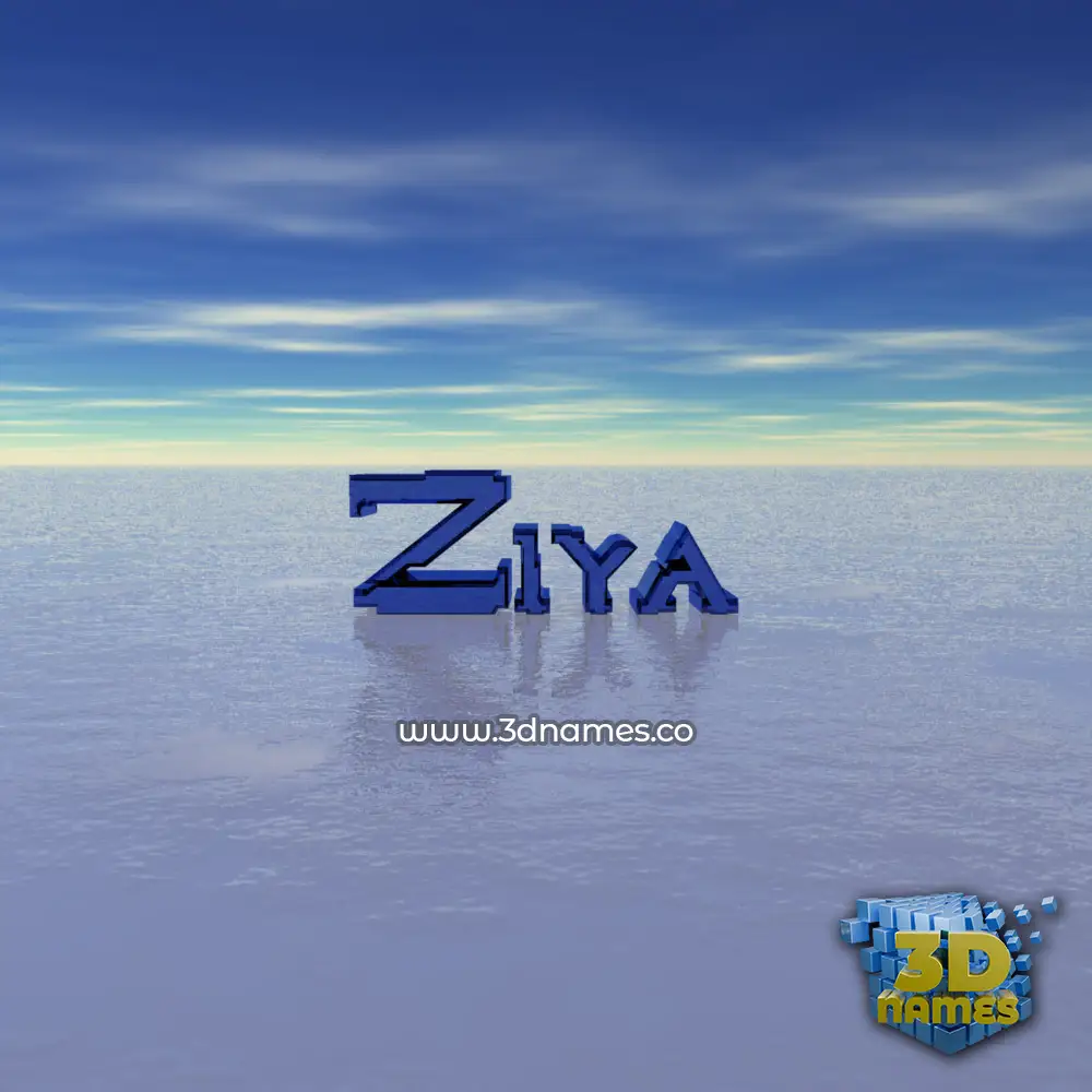 ziya in Horizon style - 3D name wallpaper