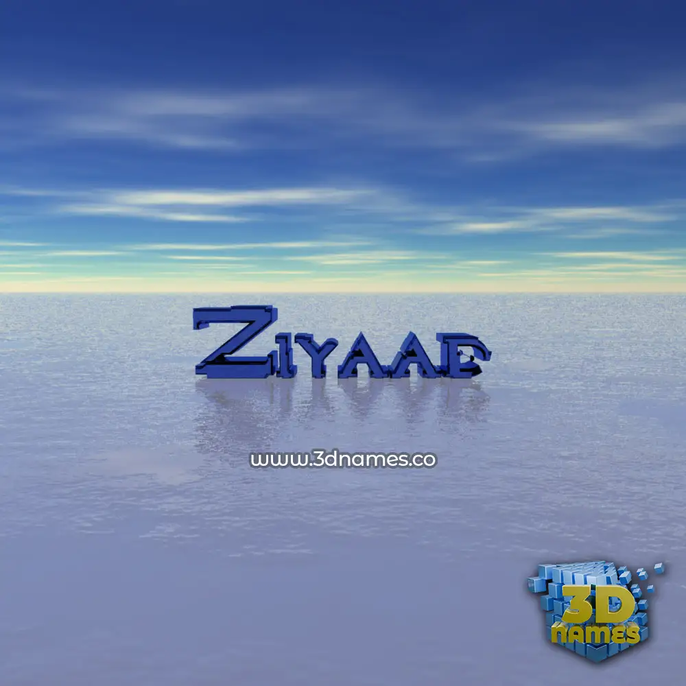 ziyaad in Horizon style - 3D name wallpaper