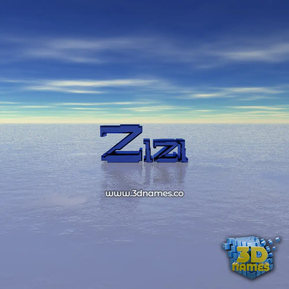zizi in Horizon style - 3D name wallpaper