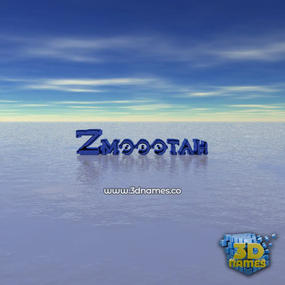 zmoootah in Horizon style - 3D name wallpaper