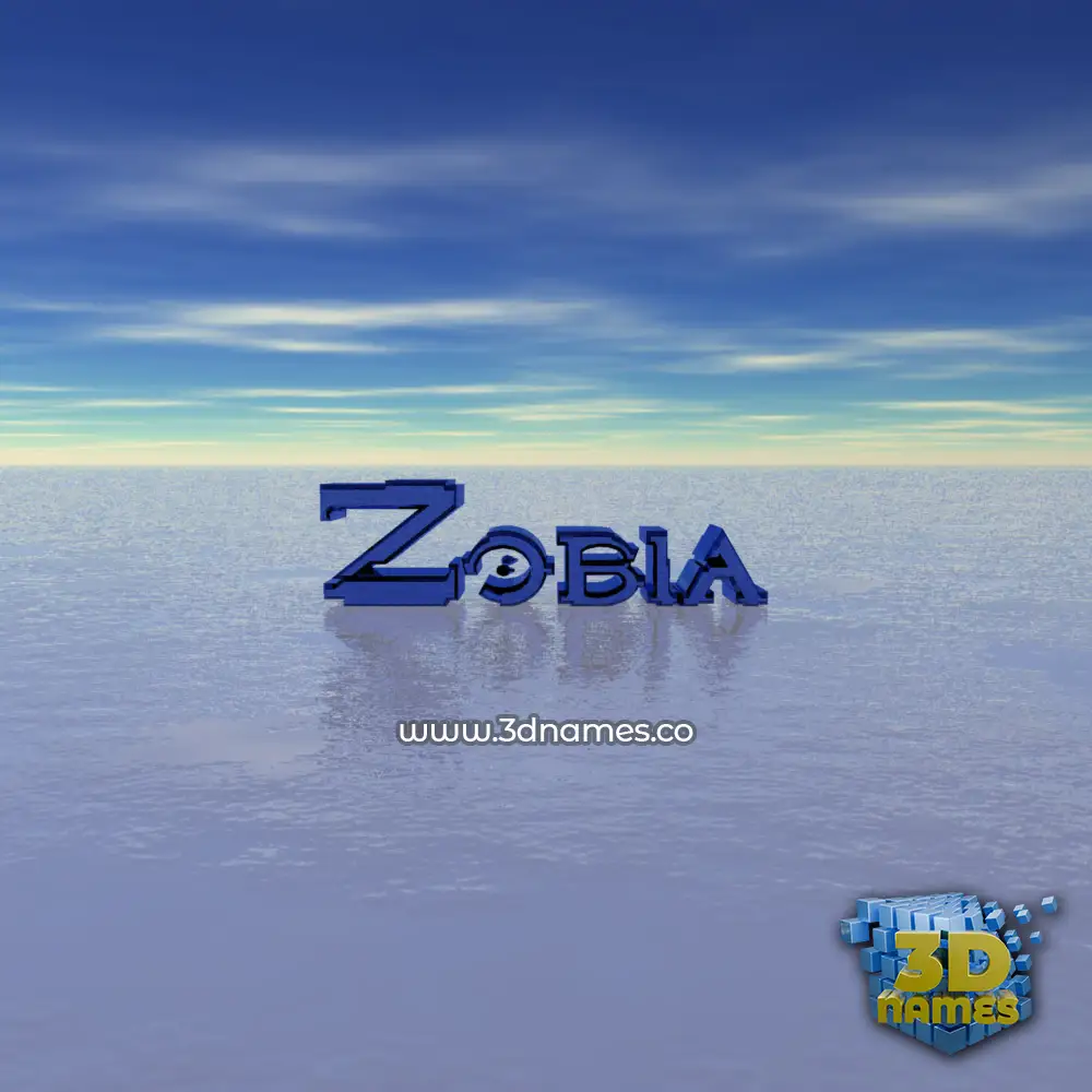 zobia in Horizon style - 3D name wallpaper