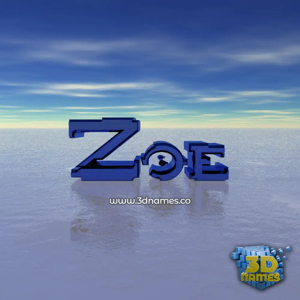 zoe in Horizon style - 3D name wallpaper