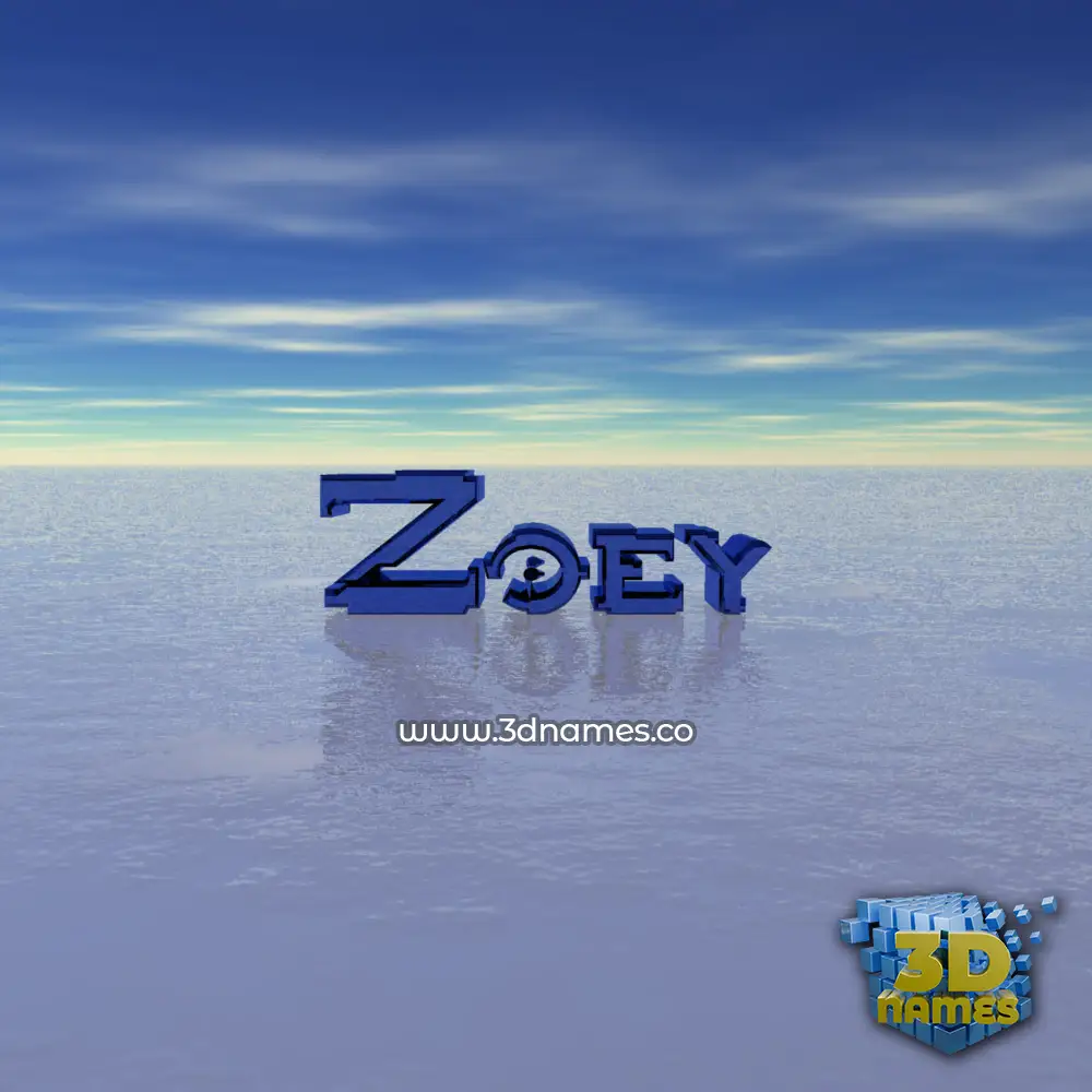 zoey in Horizon style - 3D name wallpaper