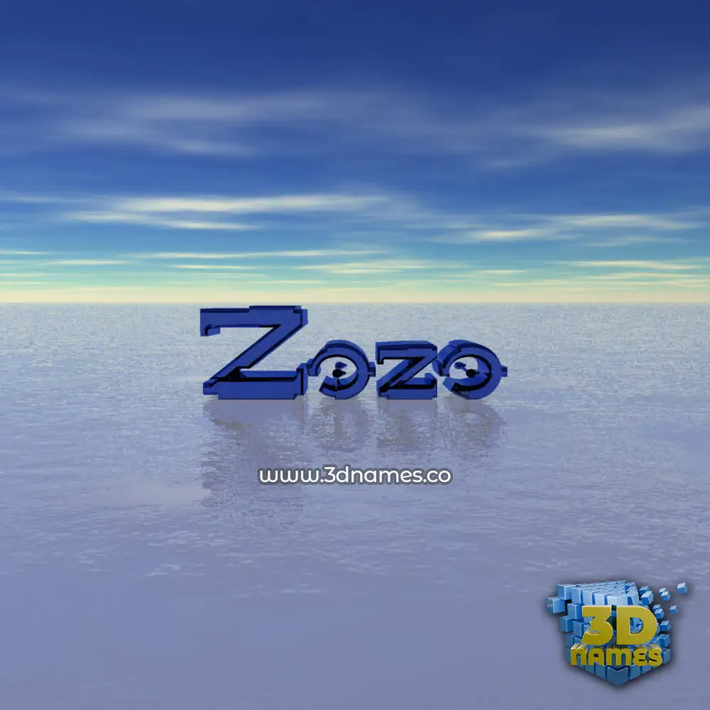 zozo in Horizon style - 3D name wallpaper