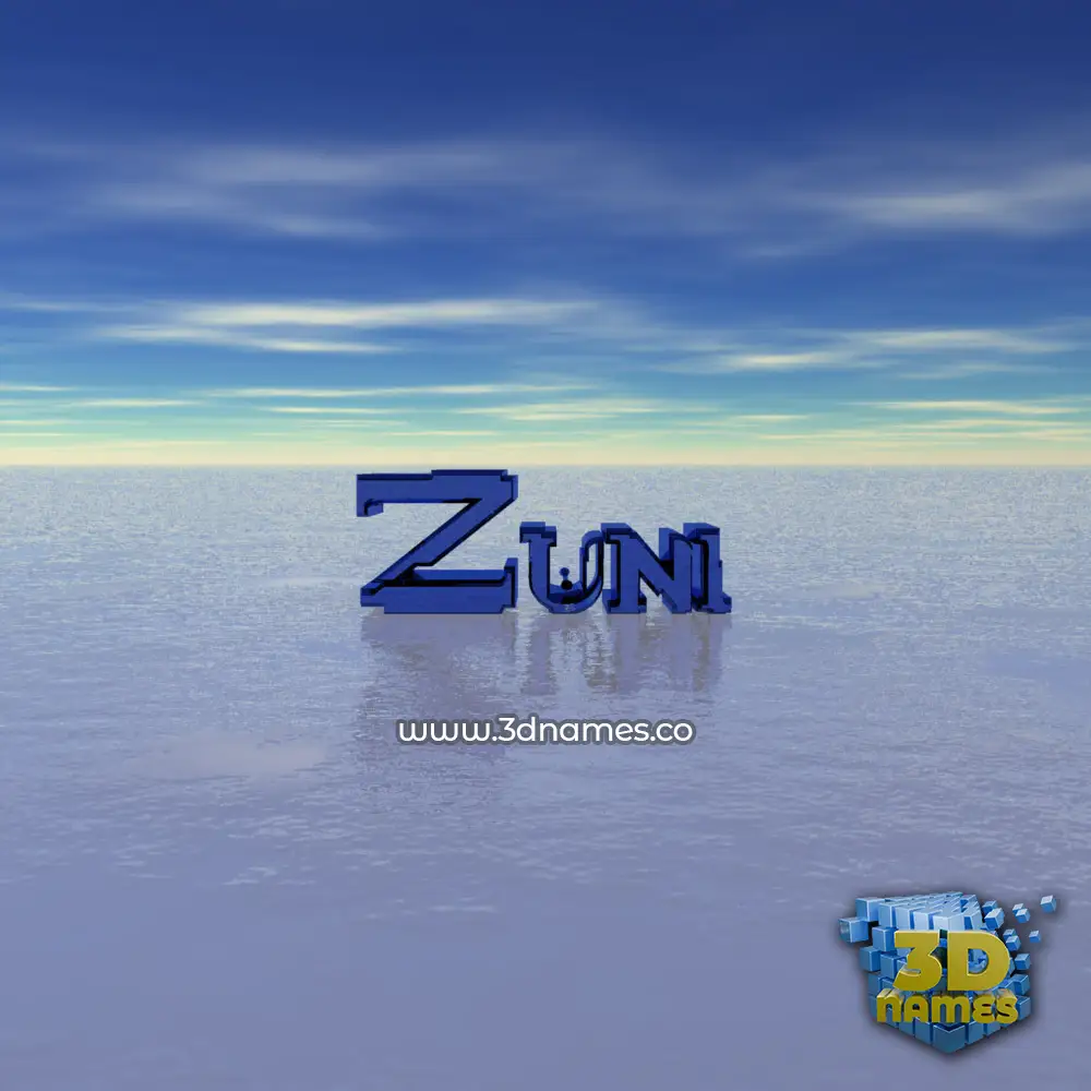 zuni in Horizon style - 3D name wallpaper