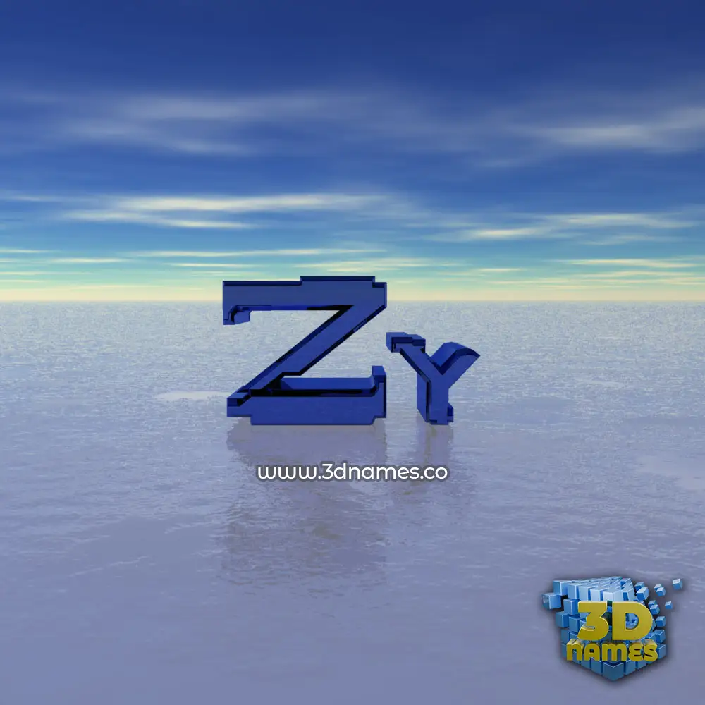 zy in Horizon style - 3D name wallpaper