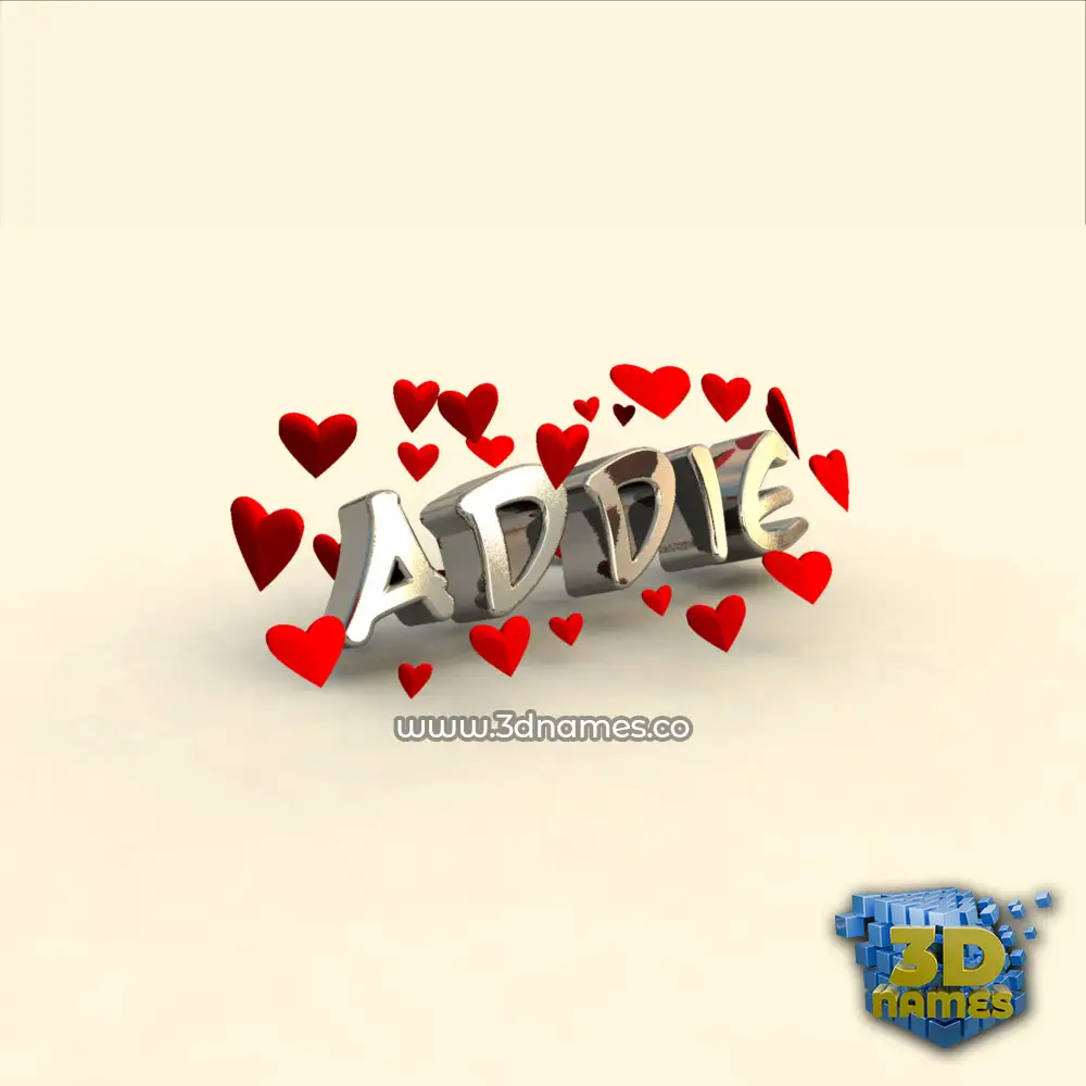 addie in In Love style - 3D name wallpaper