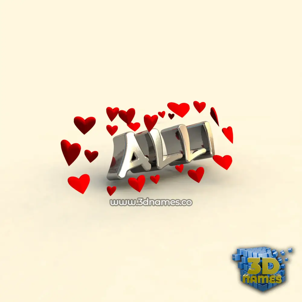 alli in In Love style - 3D name wallpaper