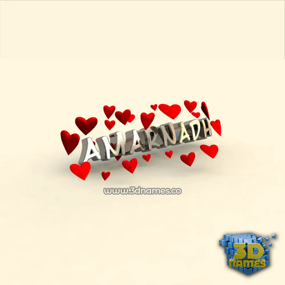 amarnadh in In Love style - 3D name wallpaper