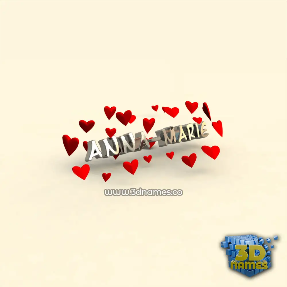 anna-marie in In Love style - 3D name wallpaper