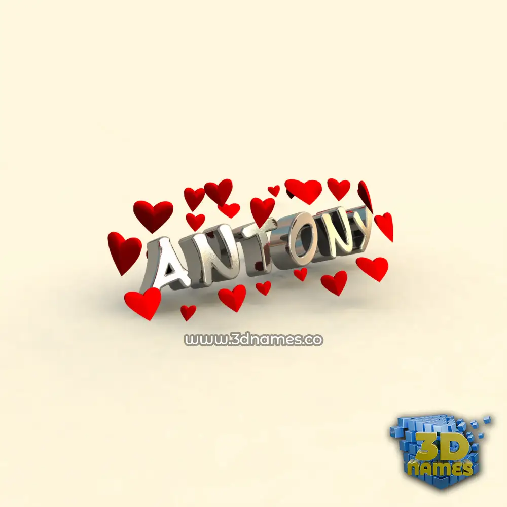 antony in In Love style - 3D name wallpaper