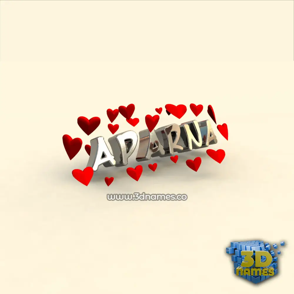 aparna in In Love style - 3D name wallpaper