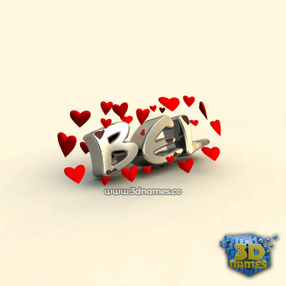 bel in In Love style - 3D name wallpaper