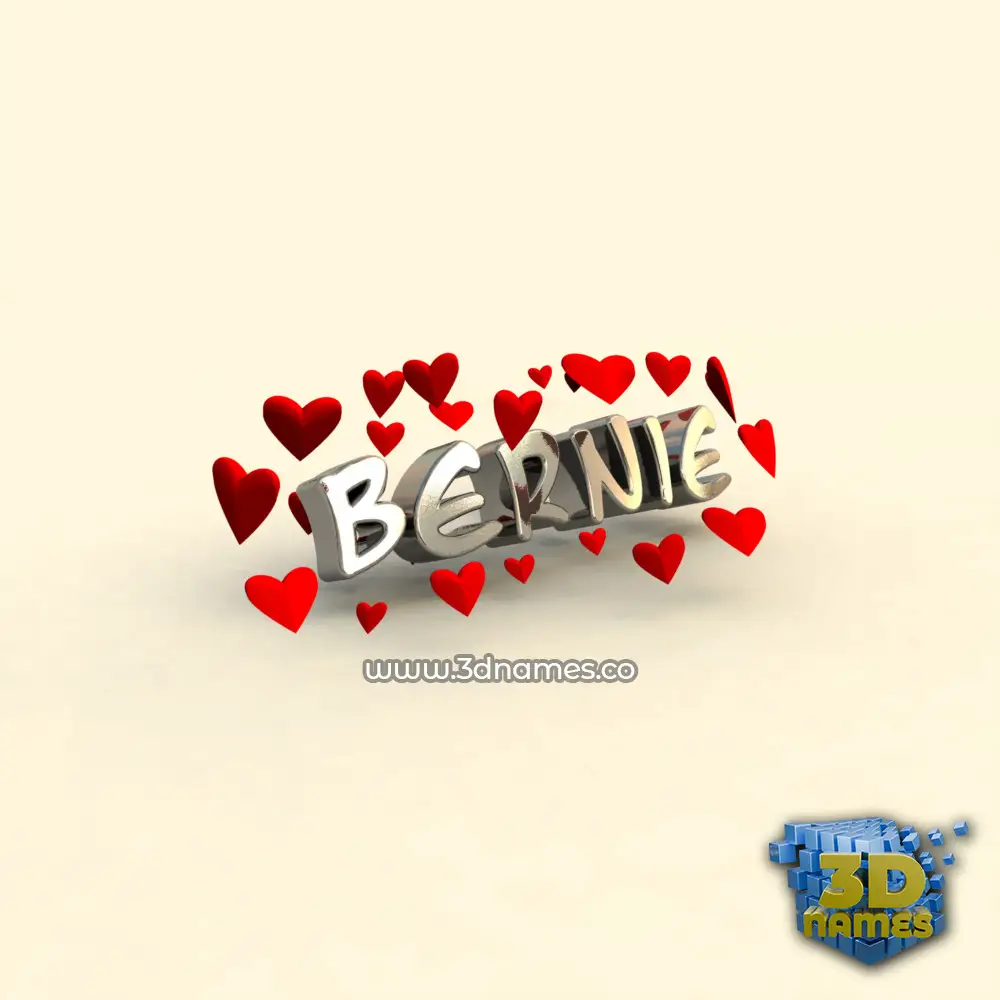 bernie in In Love style - 3D name wallpaper