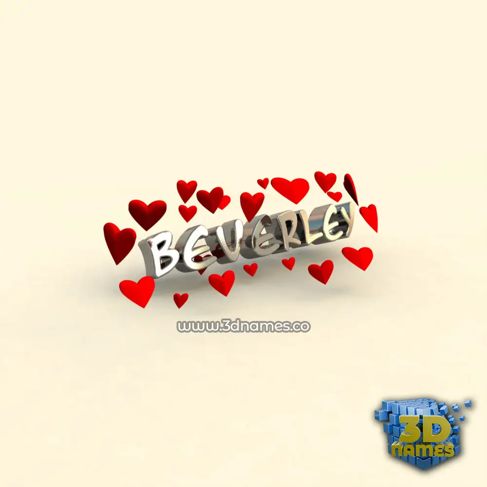 beverley in In Love style - 3D name wallpaper