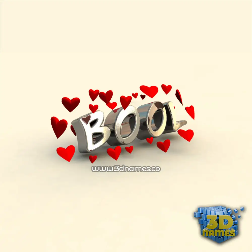 bool in In Love style - 3D name wallpaper