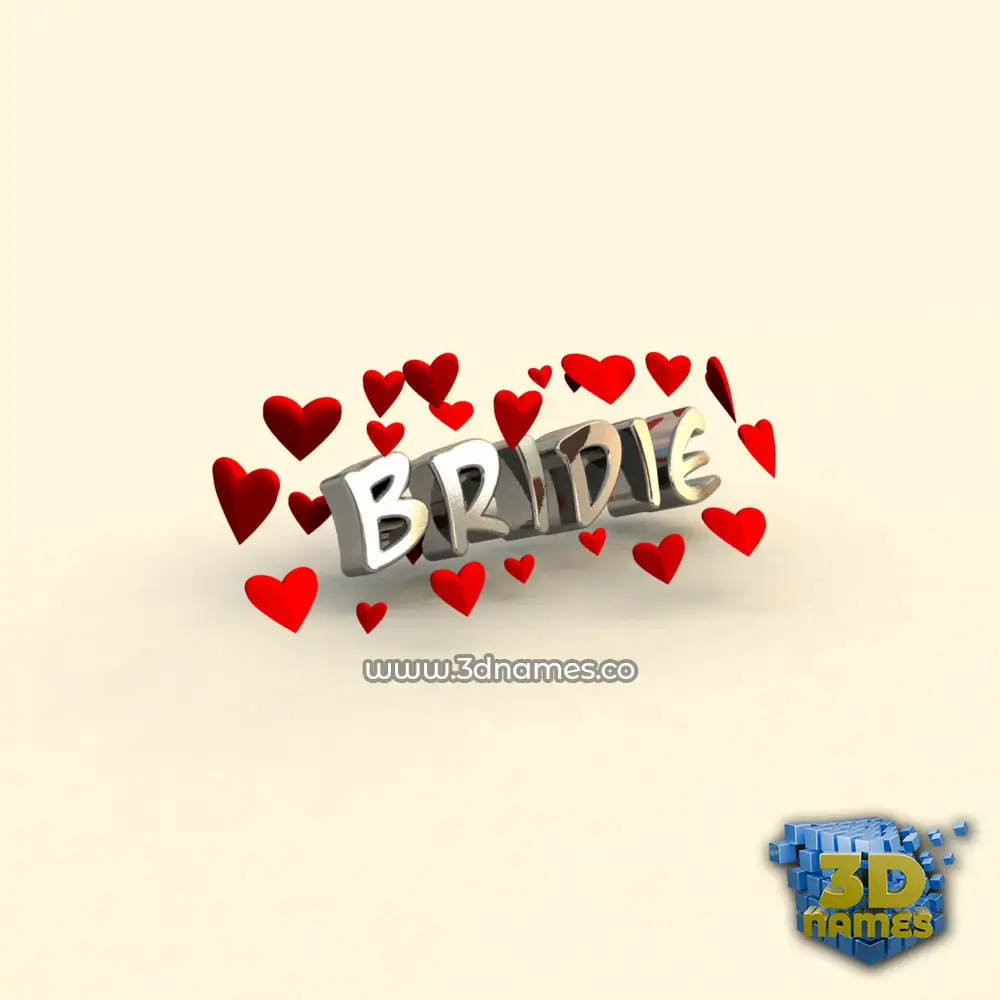 bridie in In Love style - 3D name wallpaper
