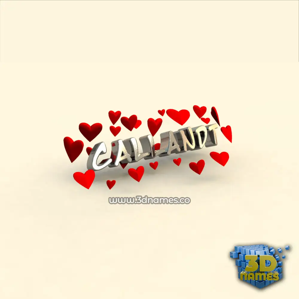 callandt in In Love style - 3D name wallpaper