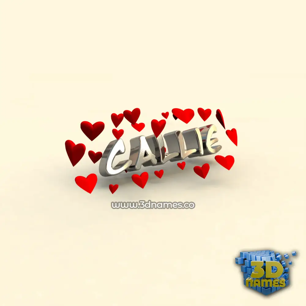 callie in In Love style - 3D name wallpaper