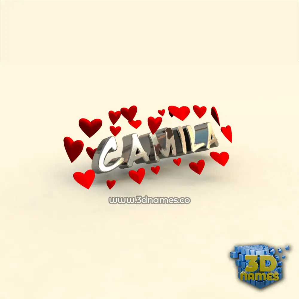 camila in In Love style - 3D name wallpaper