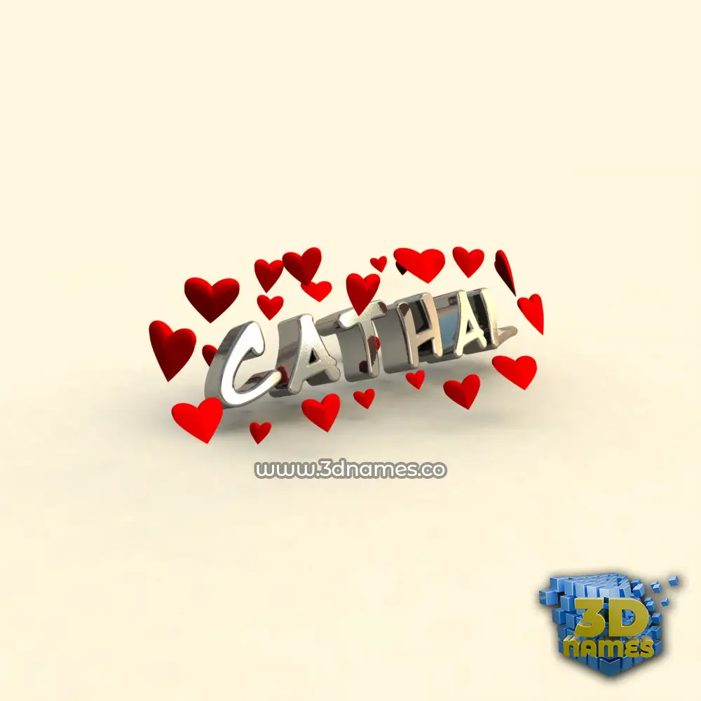 cathal in In Love style - 3D name wallpaper