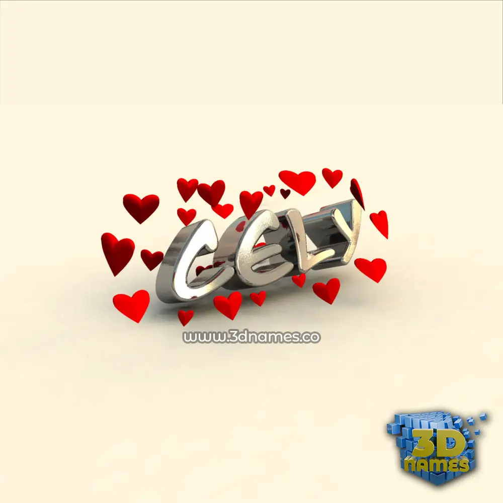 cely in In Love style - 3D name wallpaper