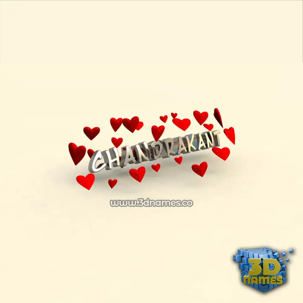 chandrakant in In Love style - 3D name wallpaper
