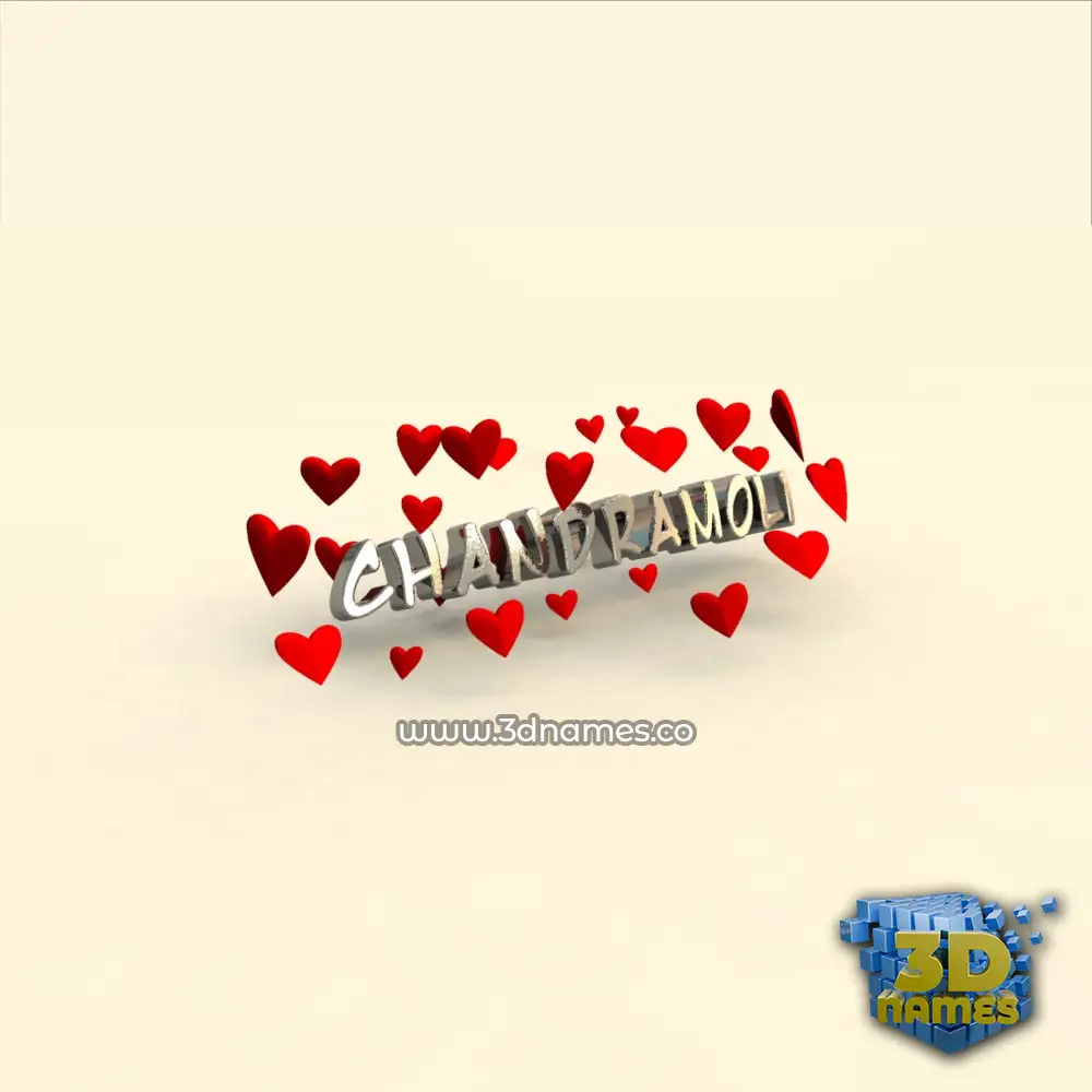 chandramoli in In Love style - 3D name wallpaper