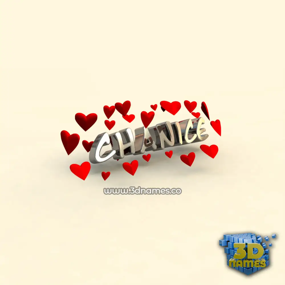 chanice in In Love style - 3D name wallpaper