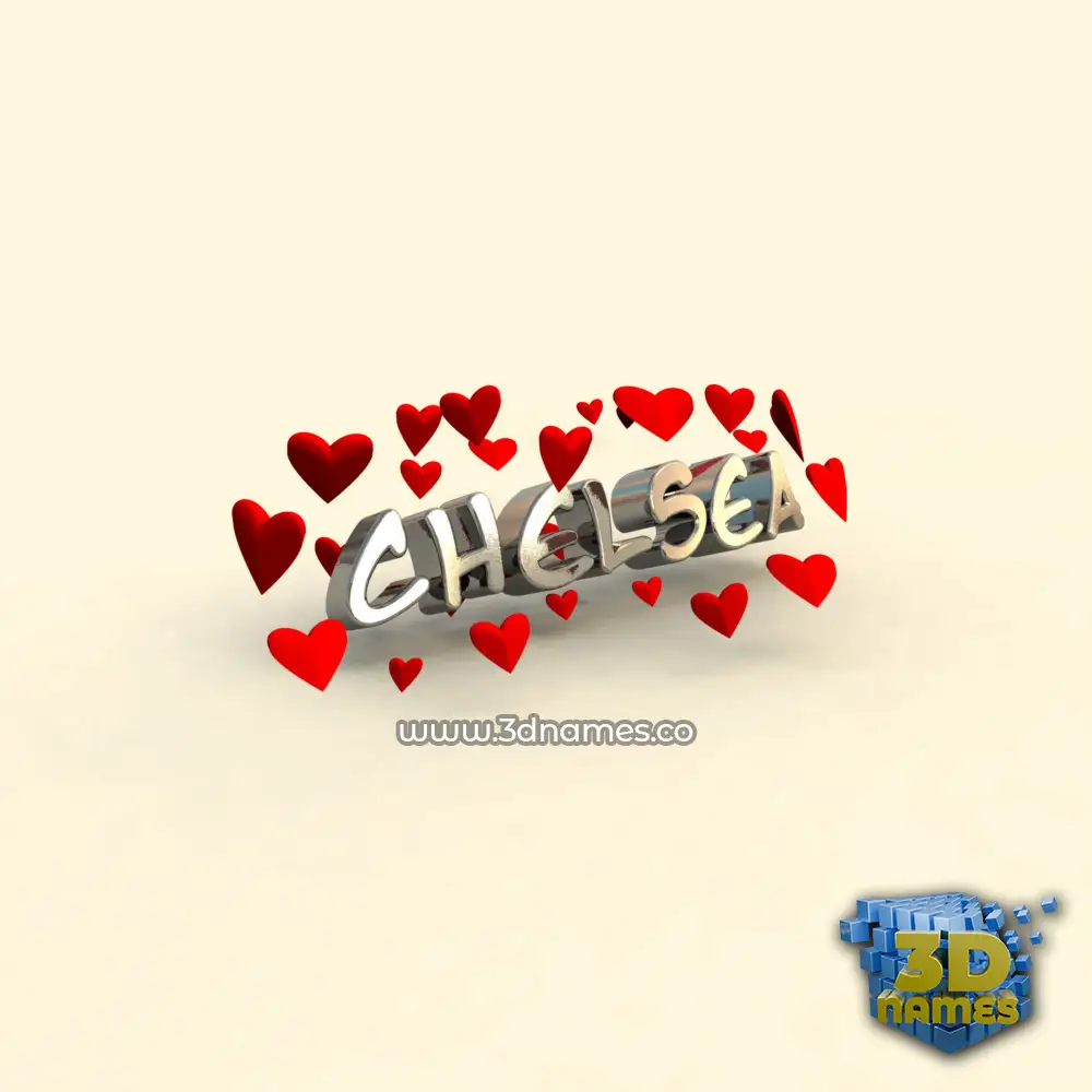 chelsea in In Love style - 3D name wallpaper