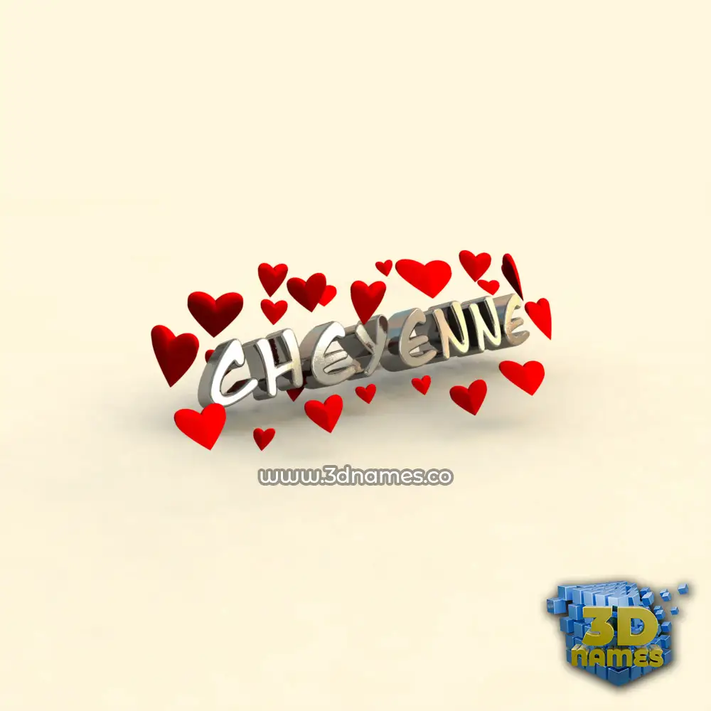cheyenne in In Love style - 3D name wallpaper