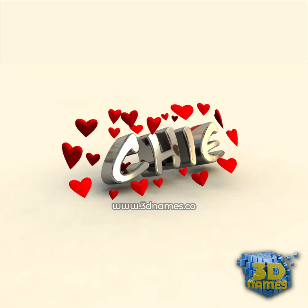 chie in In Love style - 3D name wallpaper