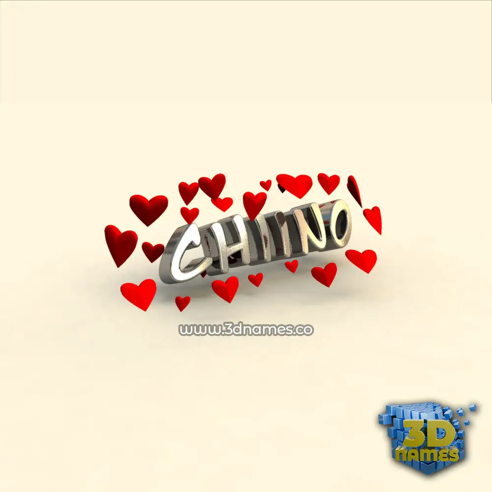 chiino in In Love style - 3D name wallpaper