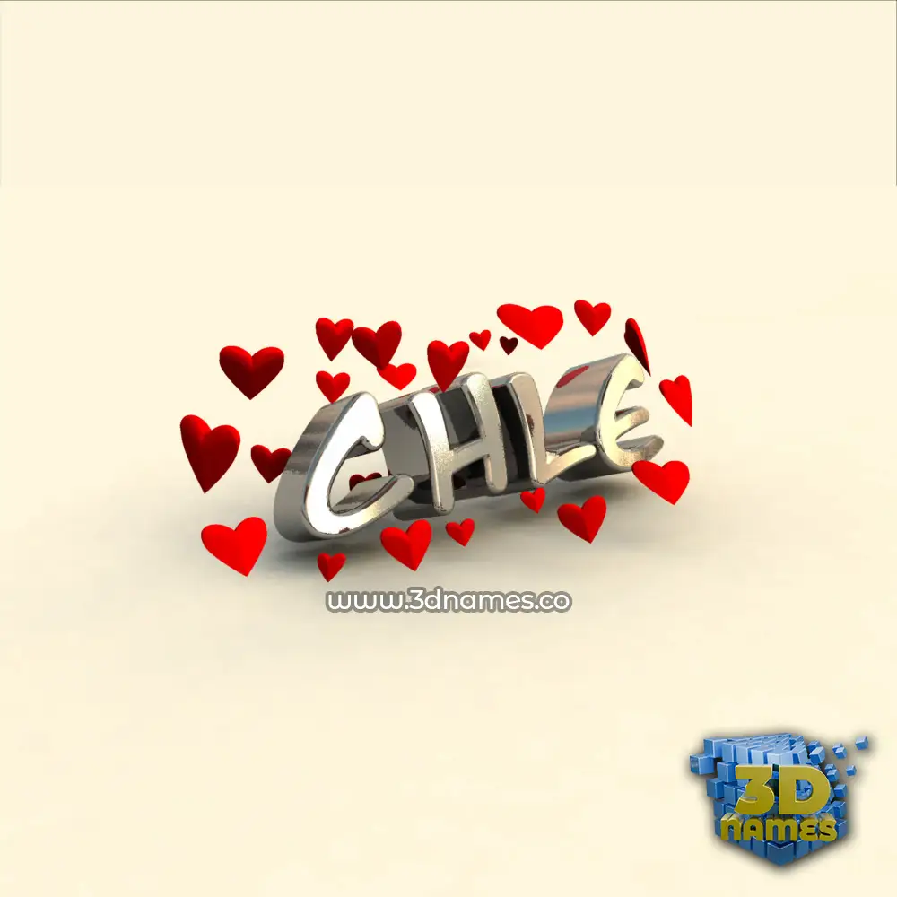 chle in In Love style - 3D name wallpaper