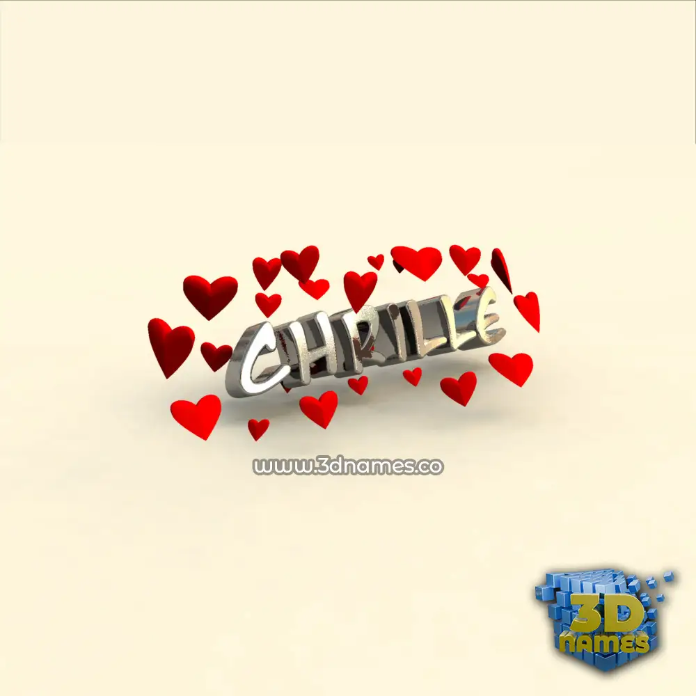 chrille in In Love style - 3D name wallpaper