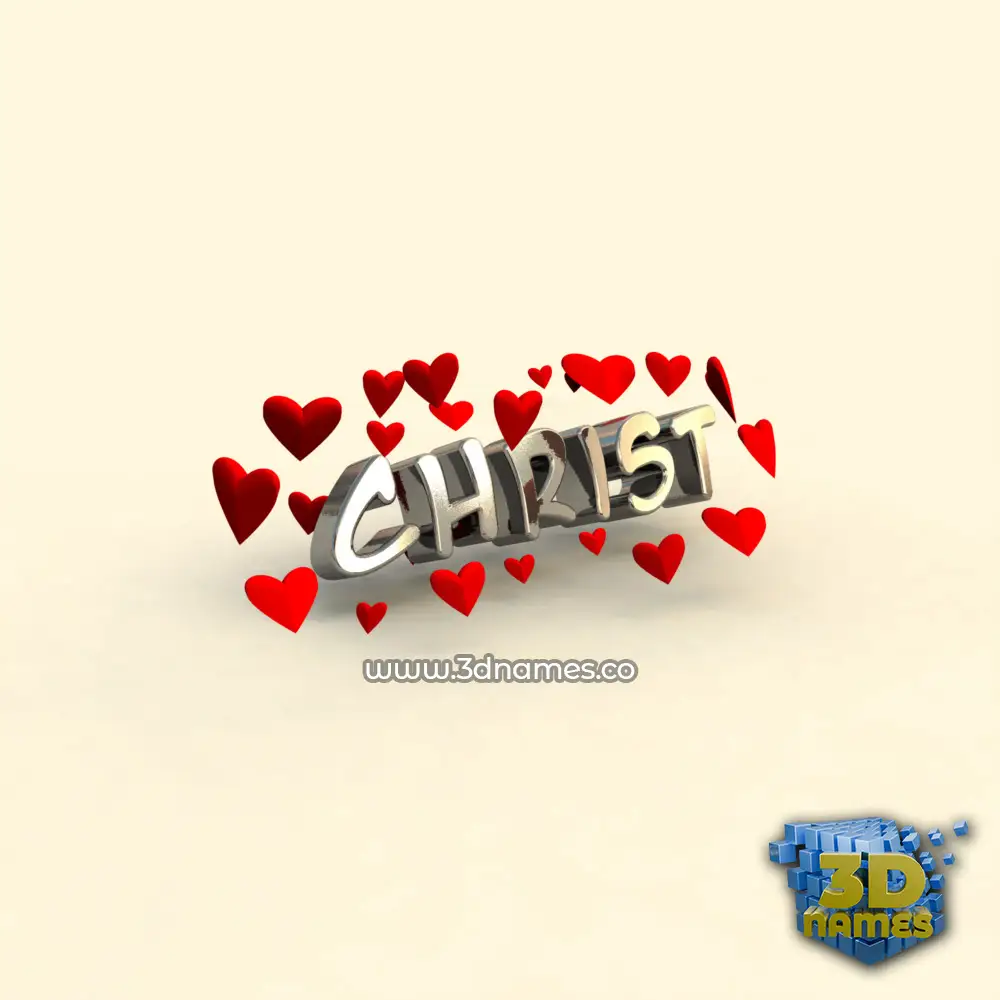 christ in In Love style - 3D name wallpaper