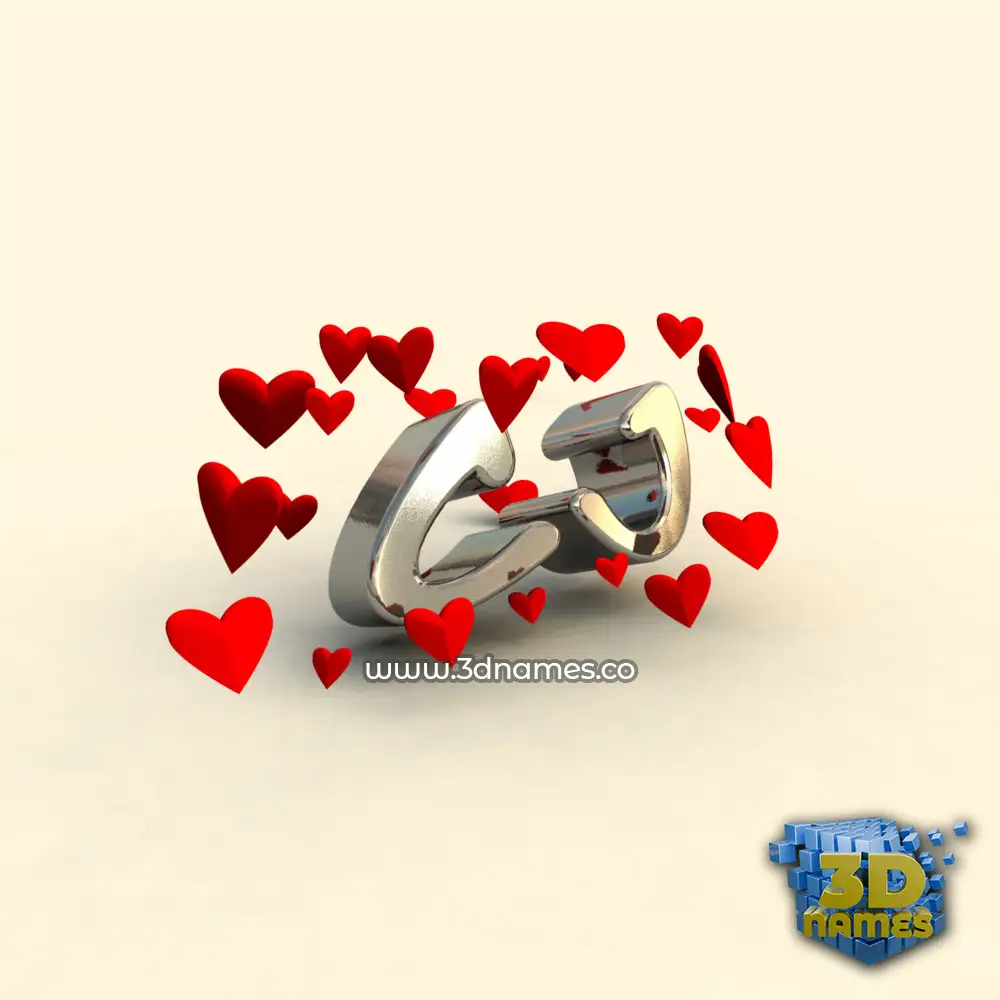 cj in In Love style - 3D name wallpaper