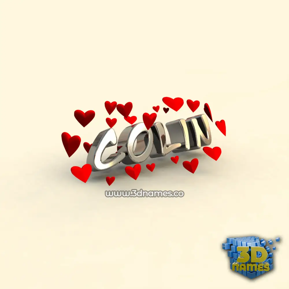colin in In Love style - 3D name wallpaper