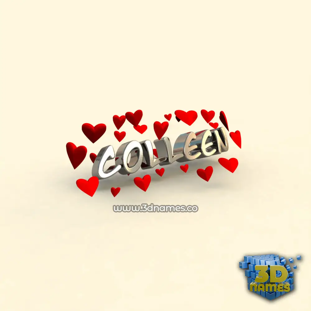 colleen in In Love style - 3D name wallpaper