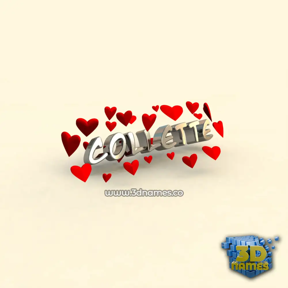 collette in In Love style - 3D name wallpaper