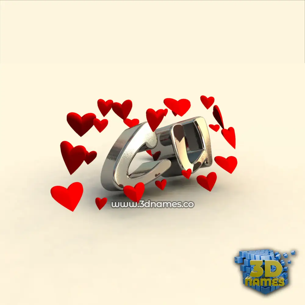 cu in In Love style - 3D name wallpaper