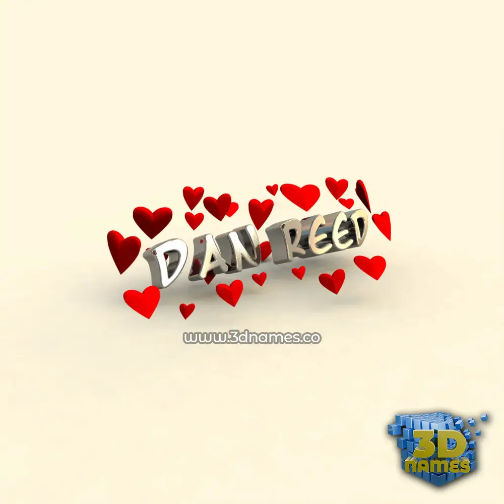 dan reed in In Love style - 3D name wallpaper