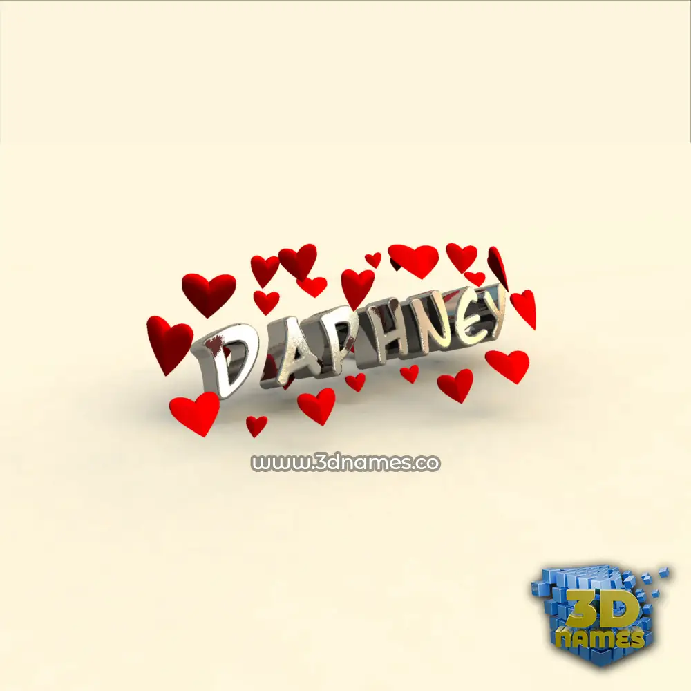daphney in In Love style - 3D name wallpaper
