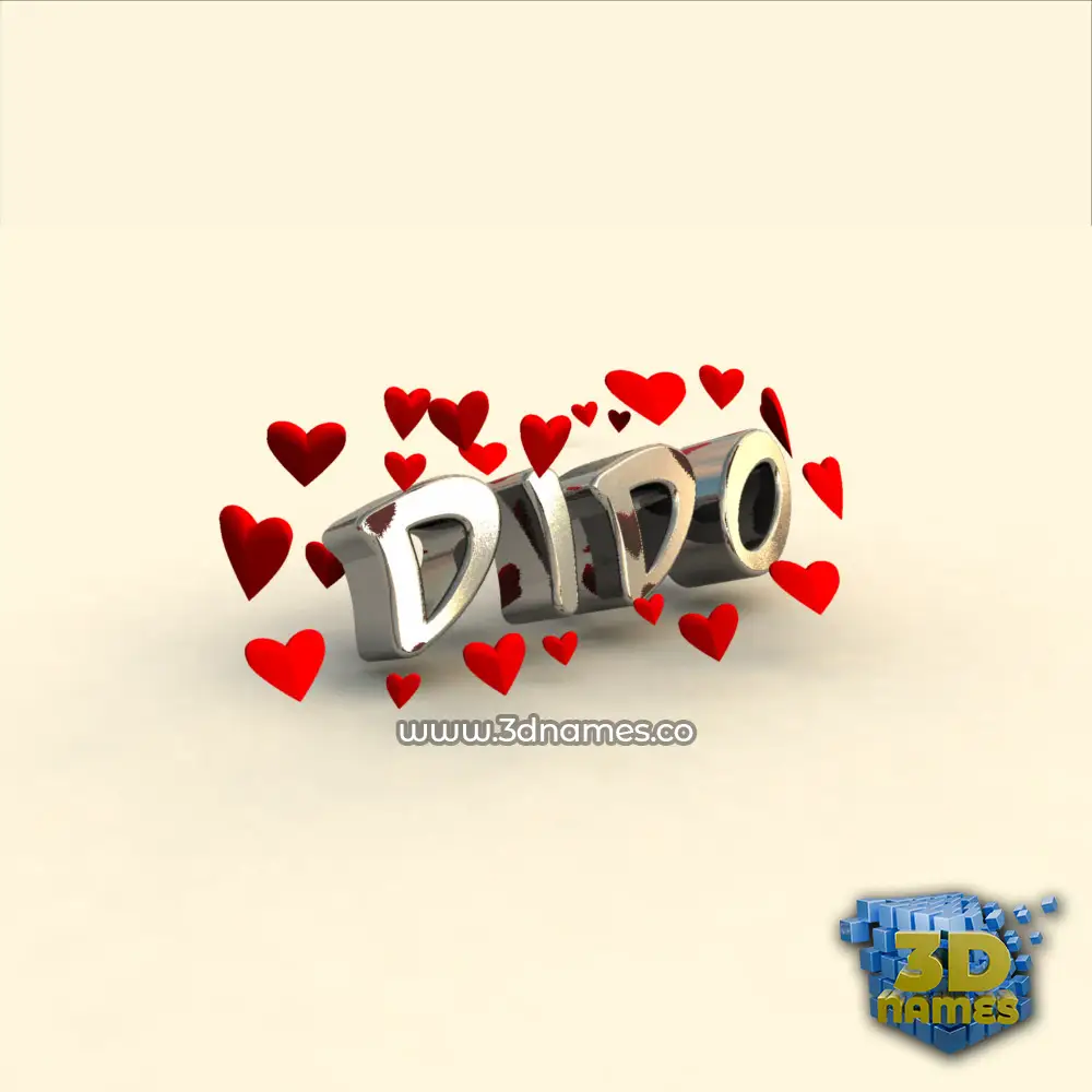 dido in In Love style - 3D name wallpaper
