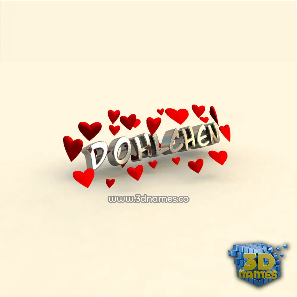 dohlchen in In Love style - 3D name wallpaper