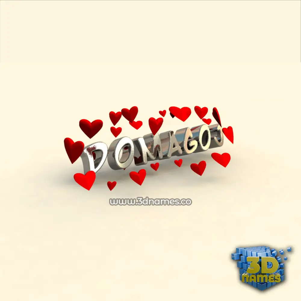 domagoj in In Love style - 3D name wallpaper